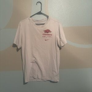 Nike Men's White Tee with Red Graphics